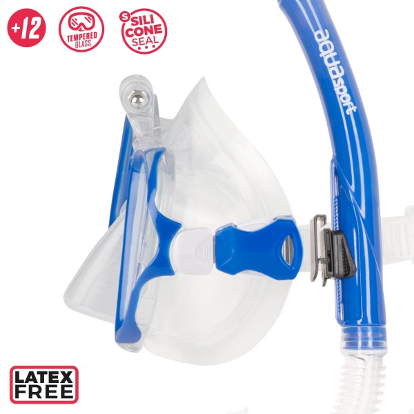 Conjunto de óculos de mergulho para adultos com snorkel e suporte para câmera | Distria