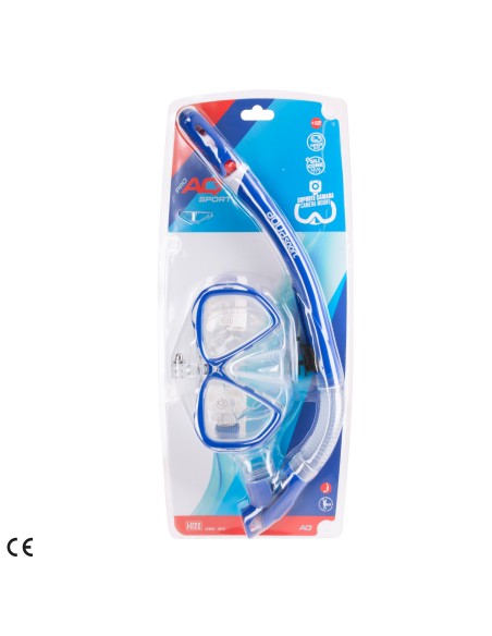 Conjunto de óculos de mergulho para adultos com snorkel e suporte para câmera | Distria