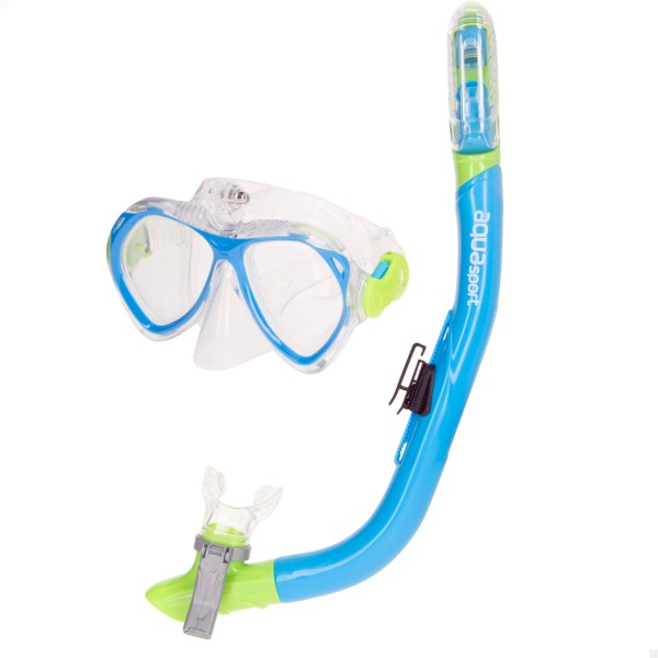Conjunto de óculos de mergulho infantil com snorkel e suporte para câmera | Distria