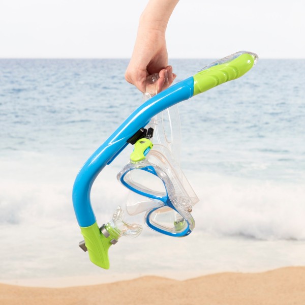 Conjunto de óculos de mergulho infantil com snorkel e suporte para câmera | Distria