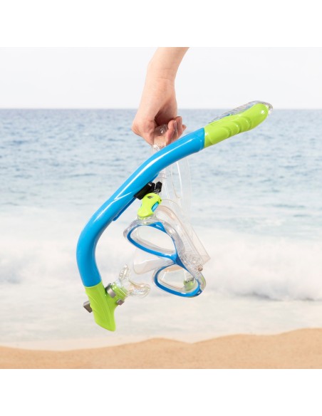 Conjunto de óculos de mergulho infantil com snorkel e suporte para câmera | Distria