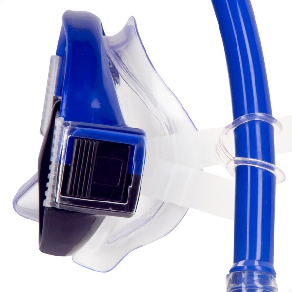 Conjunto de óculos de mergulho para adultos com tubo azul e preto | Distria