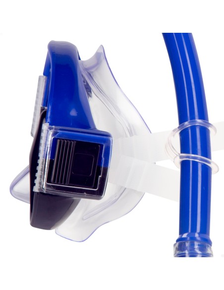 Conjunto de óculos de mergulho para adultos com tubo azul e preto | Distria