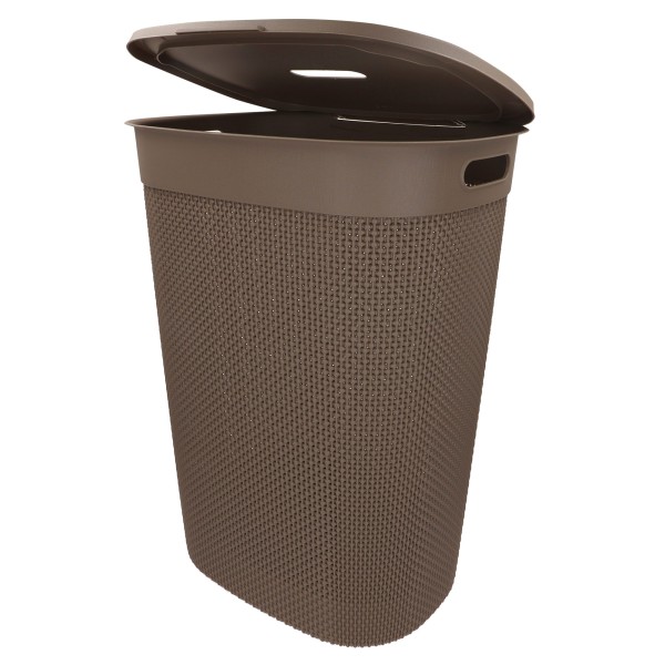 Cesto para roupa suja Curver Filo 55L com tampa castanha | Distria