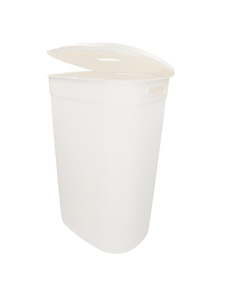 Cesto para roupa suja Curver Filo 55L com tampa castanha | Distria