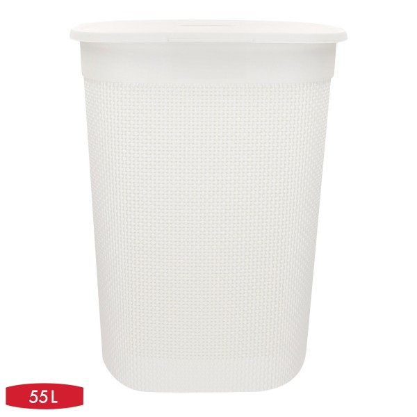 Cesto para roupa suja Curver Filo 55L com tampa castanha | Distria