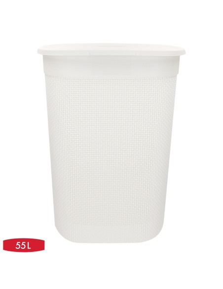 Cesto para roupa suja Curver Filo 55L com tampa castanha | Distria