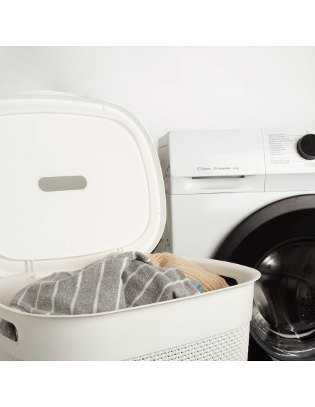 Cesto para roupa suja Curver Filo 55L com tampa castanha | Distria