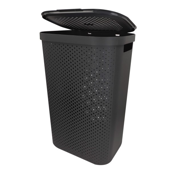Cesto para roupa suja Curver Infinity 60L cinzento com tampa | Distria
