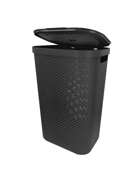 Cesto para roupa suja Curver Infinity 60L cinzento com tampa | Distria