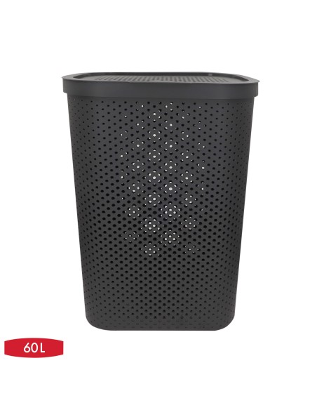 Cesto para roupa suja Curver Infinity 60L cinzento com tampa | Distria