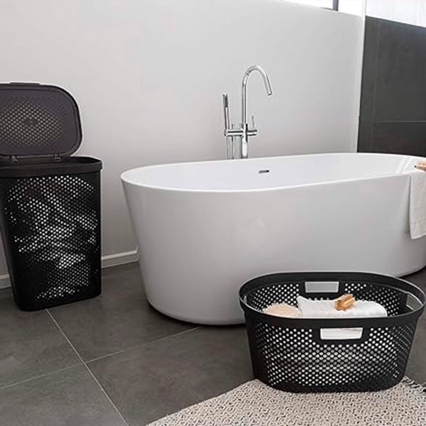 Cesto para roupa suja Curver Infinity 60L cinzento com tampa | Distria