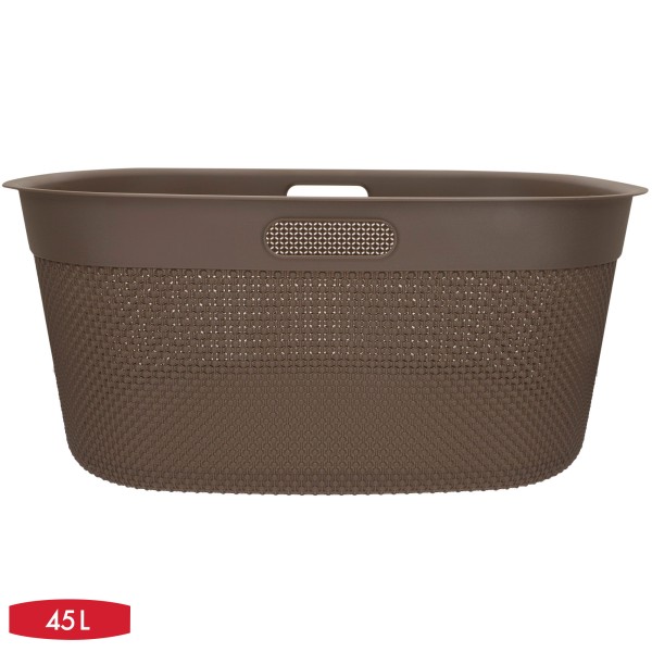 Cesto para roupa suja Filo 45L castanho | Distria