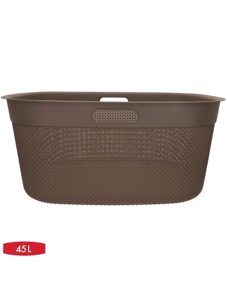 Cesto para roupa suja Filo 45L castanho | Distria