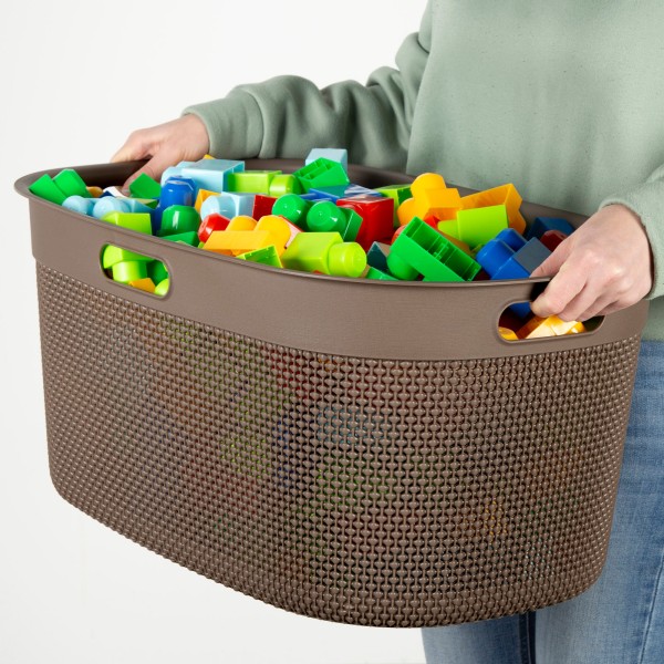 Cesto para roupa suja Filo 45L castanho | Distria
