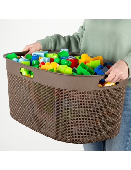 Cesto para roupa suja Filo 45L castanho | Distria