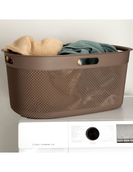 Cesto para roupa suja Filo 45L castanho | Distria
