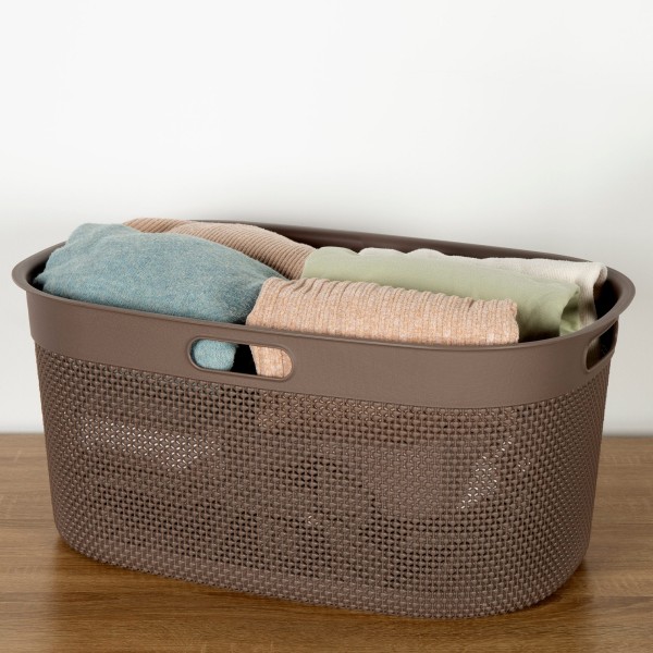 Cesto para roupa suja Filo 45L castanho | Distria