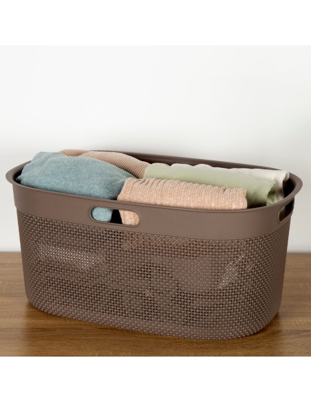 Cesto para roupa suja Filo 45L castanho | Distria