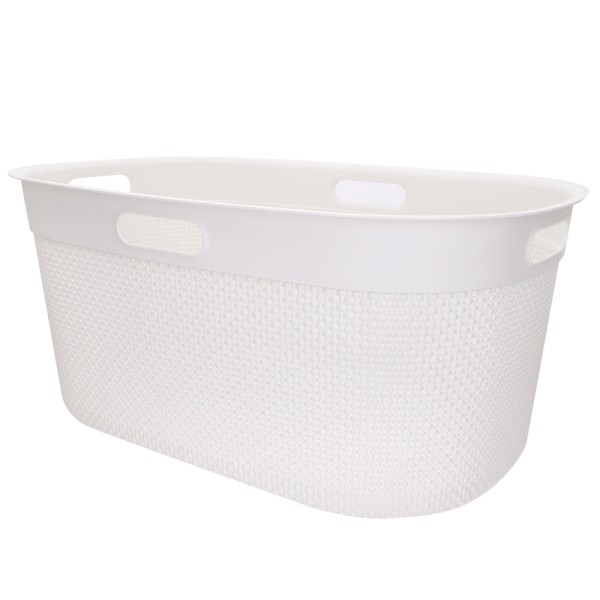 Cesto para roupa suja Filo 45L branco | Distria