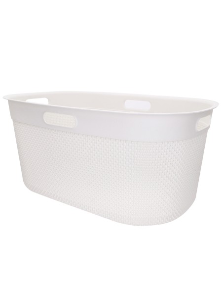 Cesto para roupa suja Filo 45L branco | Distria