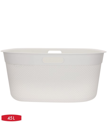 Cesto para roupa suja Filo 45L branco | Distria