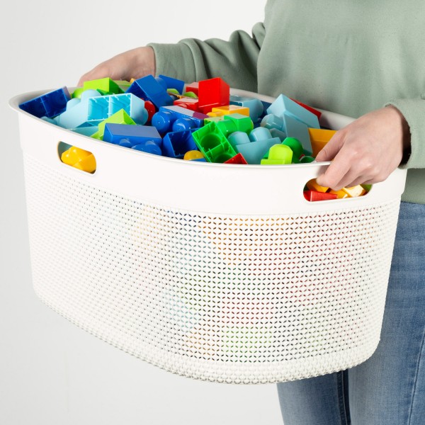 Cesto para roupa suja Filo 45L branco | Distria