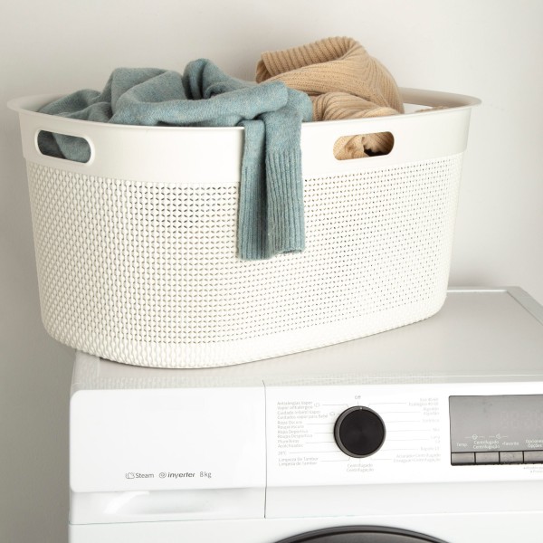 Cesto para roupa suja Filo 45L branco | Distria