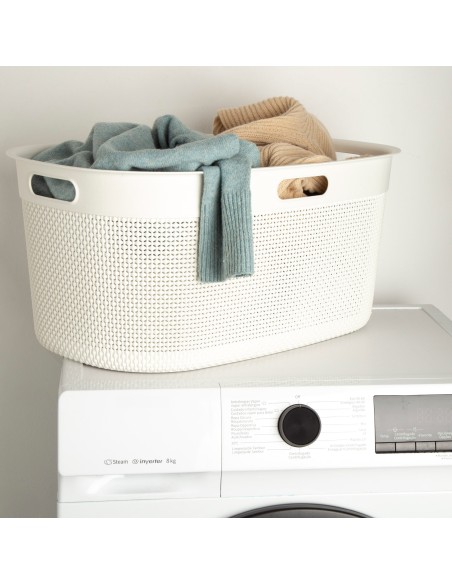 Cesto para roupa suja Filo 45L branco | Distria