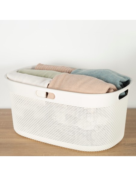 Cesto para roupa suja Filo 45L branco | Distria