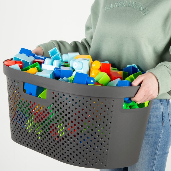 Cesto para roupa suja Infinity 40L cinzento | Distria