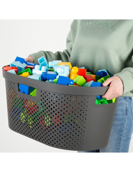 Cesto para roupa suja Infinity 40L cinzento | Distria