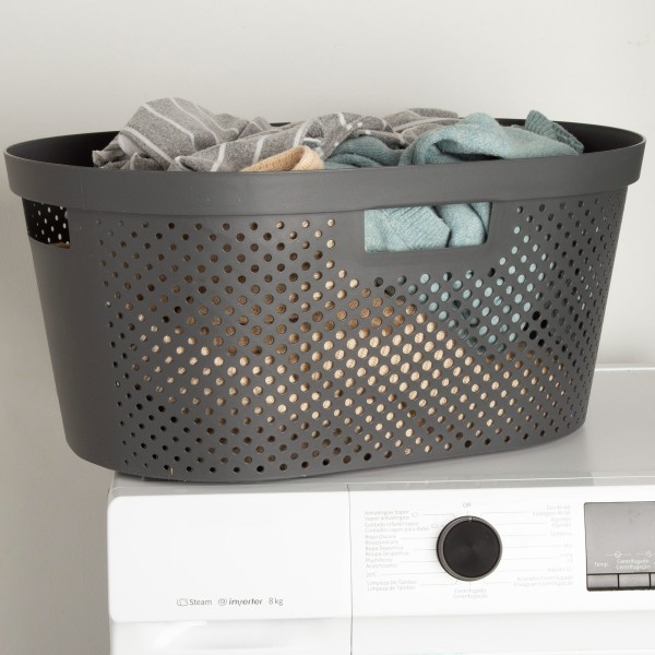 Cesto para roupa suja Infinity 40L cinzento | Distria