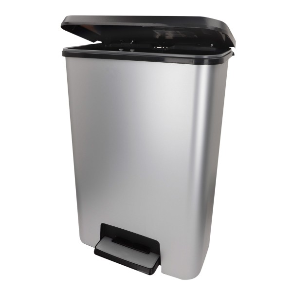 Caixote do lixo Curver Compatta 50L metálico | Distria