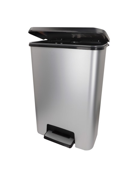 Caixote do lixo Curver Compatta 50L metálico | Distria