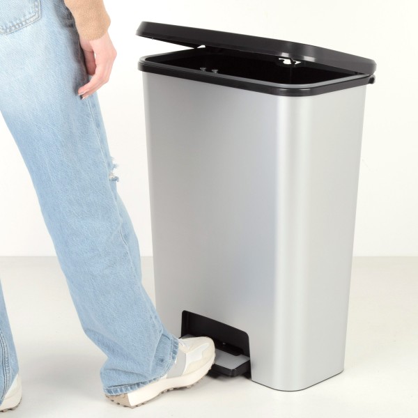 Caixote do lixo Curver Compatta 50L metálico | Distria