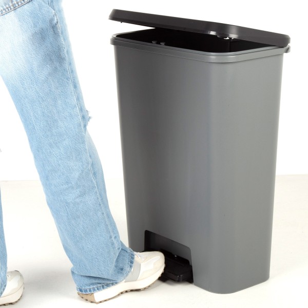 Caixote do lixo Curver Compatta 50L cinzento | Distria