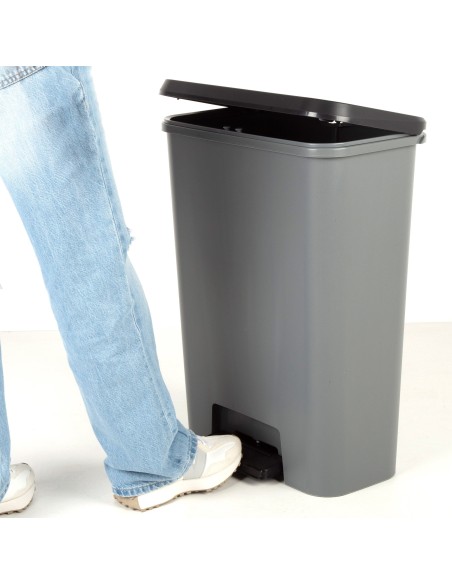 Caixote do lixo Curver Compatta 50L cinzento | Distria