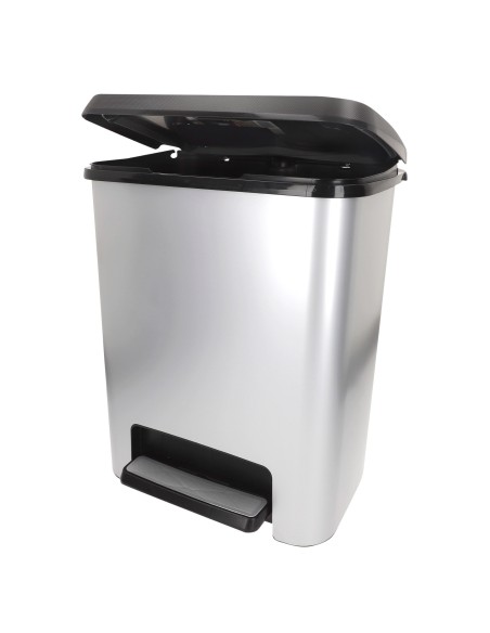 Caixote do lixo Curver Compatta 25L metálico | Distria