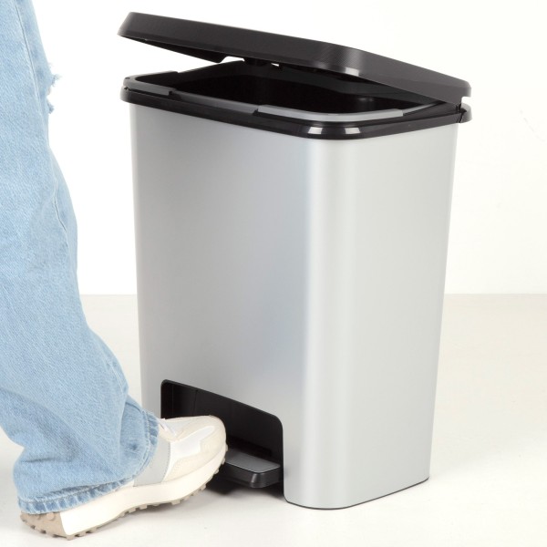 Caixote do lixo Curver Compatta 25L metálico | Distria