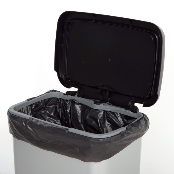 Caixote do lixo Curver Compatta 25L metálico | Distria