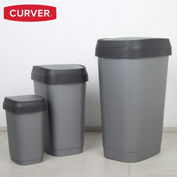 Caixote do lixo tampa basculante 30 a 35 l dupla oscilação | Distria