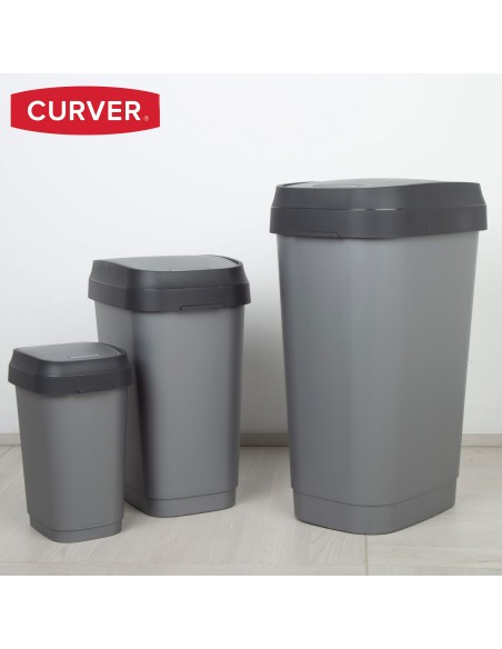Caixote do lixo tampa basculante 30 a 35 l dupla oscilação | Distria