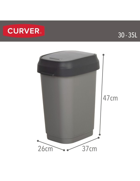 Caixote do lixo tampa basculante 30 a 35 l dupla oscilação | Distria