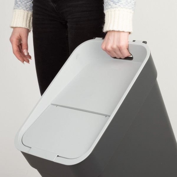 Caixote reciclagem Curver 30L cinzento | Distria