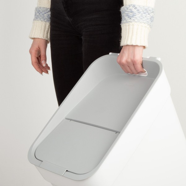 Caixote reciclagem Curver 30L branco | Distria