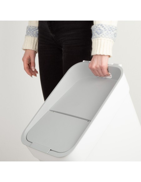 Caixote reciclagem Curver 30L branco | Distria