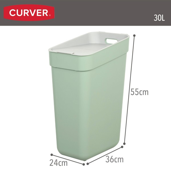 Balde de reciclagem Curver 30L verde | Distria