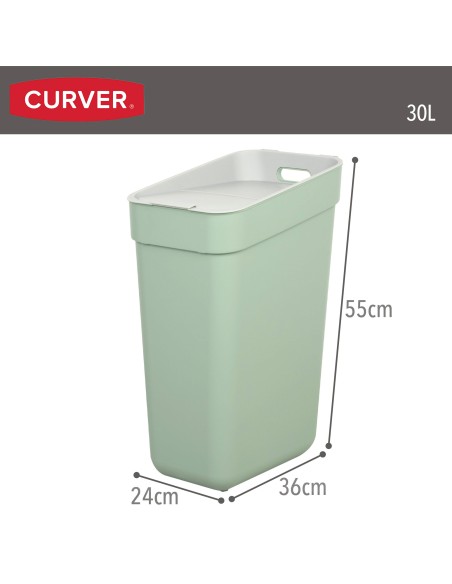 Balde de reciclagem Curver 30L verde | Distria
