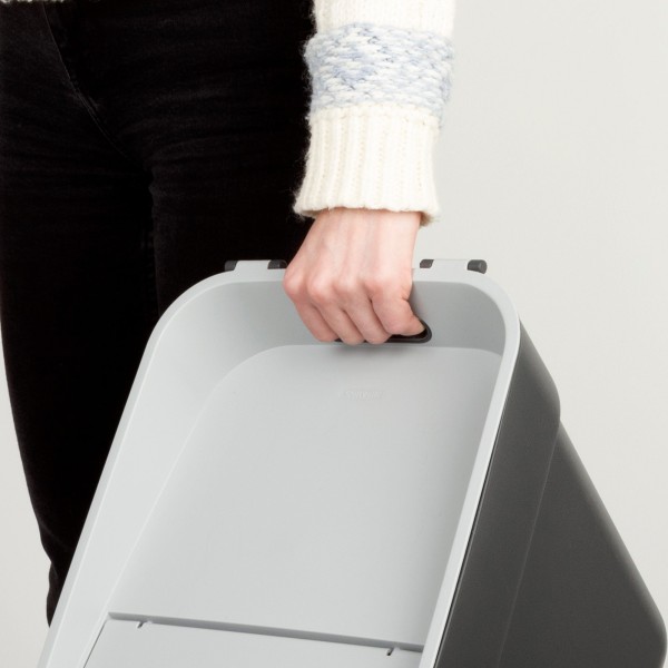 Caixote de reciclagem Curver 20L cinzento | Distria